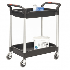 150kg Plastic 2 Deep Tray Trolley
