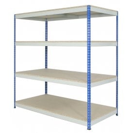 1800kg Steel Rivet Boltless Shelving 4 Level 2135W x 1830H mm