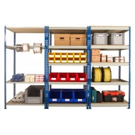1800kg Steel Rivet Boltless Shelving 4 Level 2135W x 1830H mm