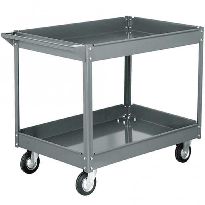 2 Shelf Steel Deep Tray Trolley 250kg