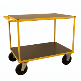 2 Shelf Steel Tray Trolley with Brake 1100 x 700mm 500kg