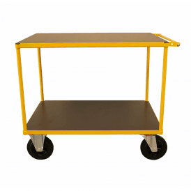 2 Shelf Steel Tray Trolley with Brake 1100 x 700mm 500kg