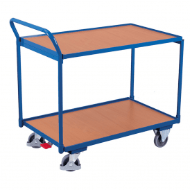 2 Shelf Tray Trolley with Brake 250kg