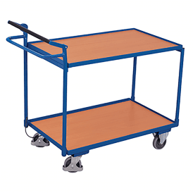 2 Shelf Tray Trolley with Dead Mans Brake 250kg