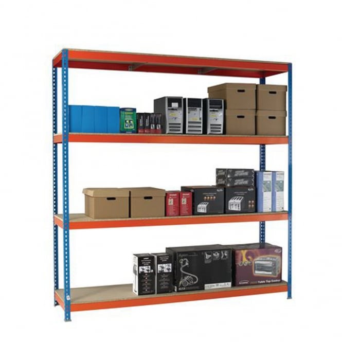 2400kg Boltless Steel Shelving 4 Level 1500W x 2500H mm