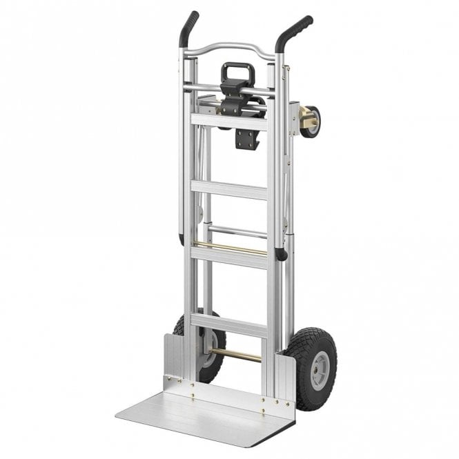 3-in-1 Aluminium Convertible Sack Truck Puncture Proof Wheels 350kg