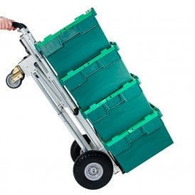 3-in-1 Aluminium Convertible Sack Truck Puncture Proof Wheels 350kg