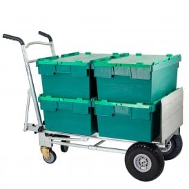 3-in-1 Aluminium Convertible Sack Truck Puncture Proof Wheels 350kg