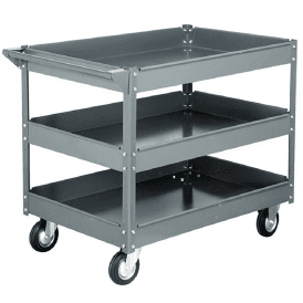 3 Shelf Steel Deep Tray Trolley 250kg