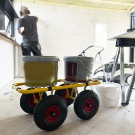 300kg Steel Dolly Pneumatic Wheels 750L x 380W mm