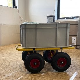 300kg Steel Dolly Pneumatic Wheels 750L x 380W mm