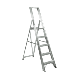 5 Tread Aluminium Folding Platform Step Ladders
