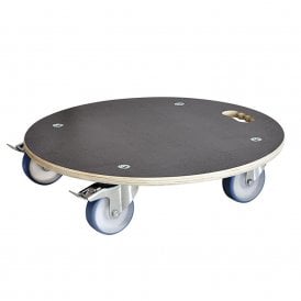 580mm Dia. Round Wooden Dolly Braked 300kg