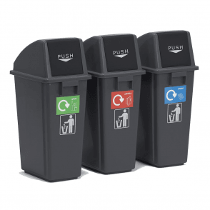 60lt Recycling Bins Set of 3