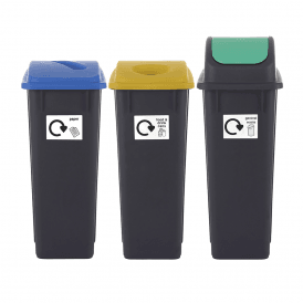 65lt Recycling Bins Set of 3