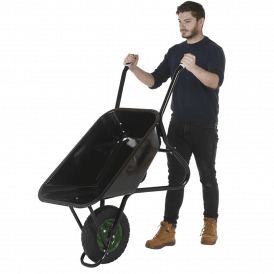 80 Litre Steel Wheelbarrow Pneumatic Wheel