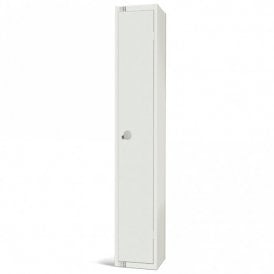 All White Steel Lockers with Cam/Key Lock 450mm Depth