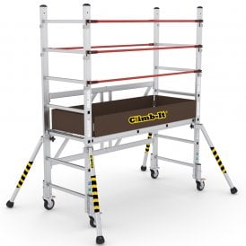 Aluminium Folding Mobile Scaffold Tower with Quick-Lock Setup