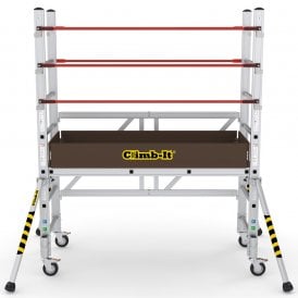 Aluminium Folding Mobile Scaffold Tower with Quick-Lock Setup