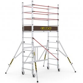 Aluminium Folding Mobile Scaffold Tower with Quick-Lock Setup