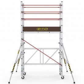 Aluminium Folding Mobile Scaffold Tower with Quick-Lock Setup