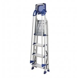 Aluminium Folding Platform Step Ladders 4-7 Tread EN131 Professional