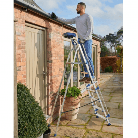 Aluminium Folding Platform Step Ladders 4-7 Tread EN131 Professional