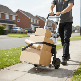 Aluminium Folding Sack Truck Heavy Duty with Pneumatic Wheels 250kg