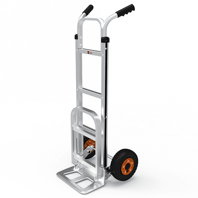 Aluminium Sack Truck Fixed & Folding footplate With or Without Skids 300kg