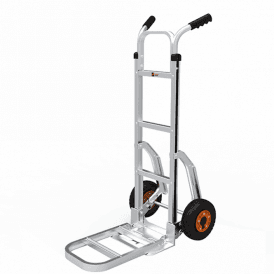 Aluminium Sack Truck Fixed & Folding footplate With or Without Skids 300kg