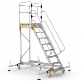 Aluminium Safety Steps 4-8 Tread With Extra Large Platform and Adjustable Stabilisers