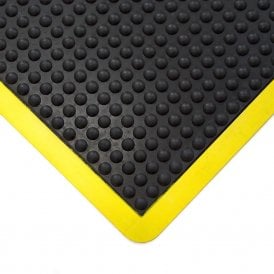 Anti Fatigue Bubble Mat with Yellow Safety Edging