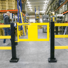 Black Bull Flex Impact Protection Barrier System Steel Gate