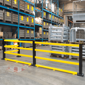 Black Bull Impact Protection Barrier System Galvanised And Powder Coated