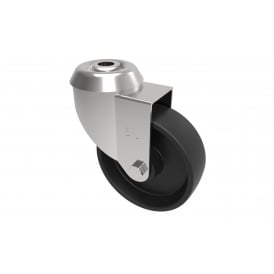Bolt Hole Light Duty Castor Swivel Black Polyproylene