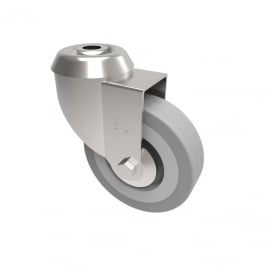 Bolt Hole Light Duty Castor Swivel Grey Rubber