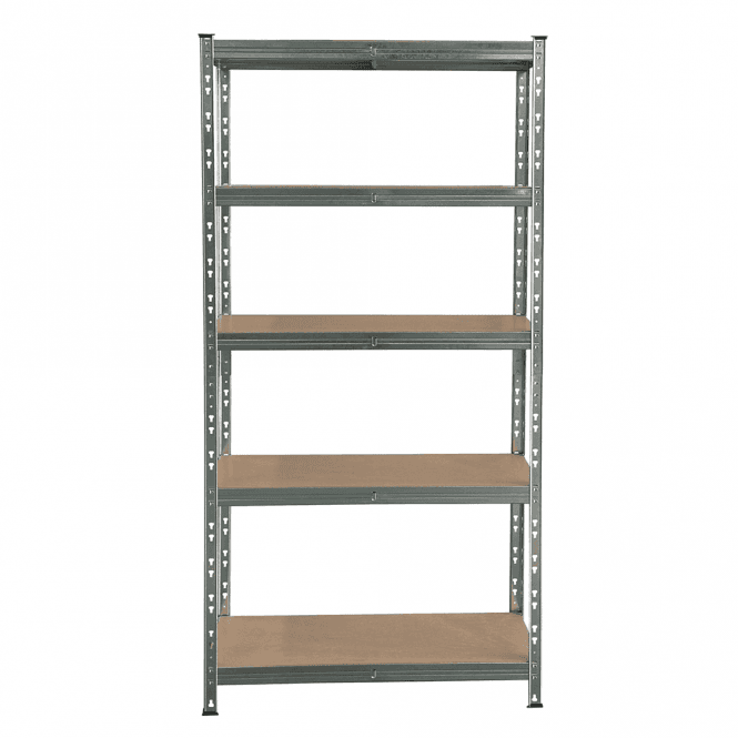 Boltless Galvanised Shelving with 5 x 175kg MDF Shelves 1800mm Height