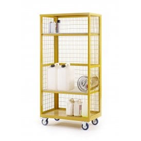 Boxwells Hazardous Shelf Trolleys with Plywood Shelves 500kg