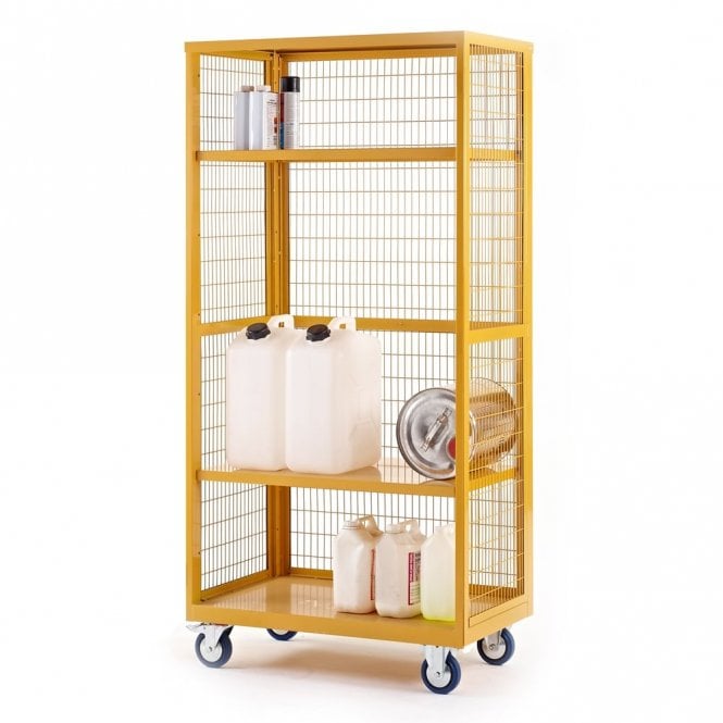 Boxwells Hazardous Shelf Trolleys with Steel Shelves 500kg
