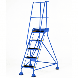BSI Kitemarked Dome Feet Mobile Safety Steps 2 - 5 Ribbed Rubber Treads - BS EN131-7