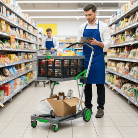 CLAX Plastic Folding Shelf Trolley 60kg