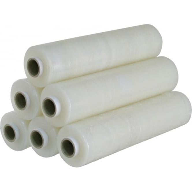 Clear Blown Stretch Wrap Film (Pk: 6) 38mm Core 400mm x 300mt 26 Micron