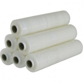 Clear Blown Stretch Wrap Film (Pk: 6) 38mm Core 400mm x 300mt 26 Micron