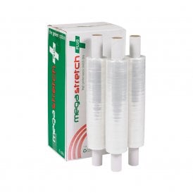 Clear Megacast Eco Stretch Wrap Film Extended Core (Pk: 6) 400mm x 300mt