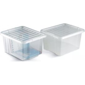 Clear Plastic Storage Boxes Pk: 10