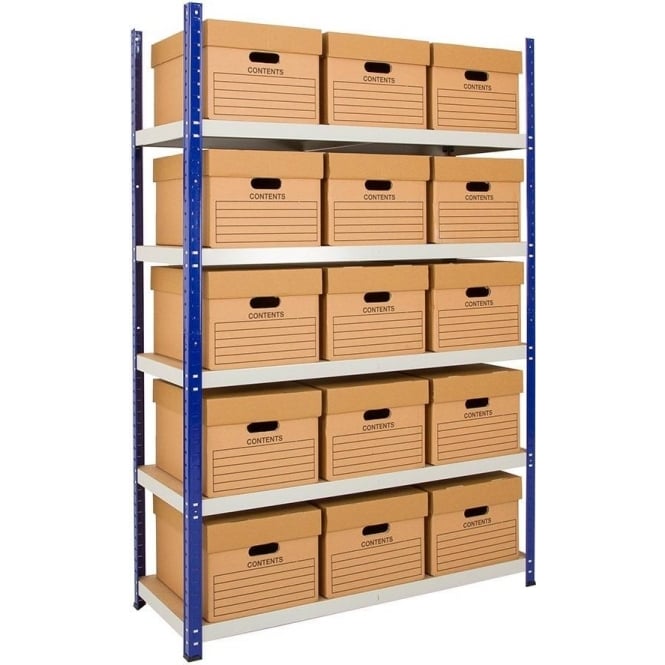 Clicka 265 Shelving 15 Archive Storage Boxes