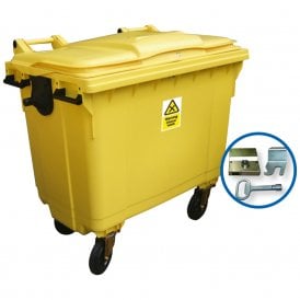 Clinical Waste 4 Wheeled Wheelie Bins 660lt, 770lt & 1100lt