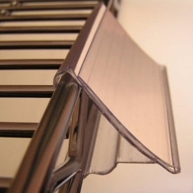 Clip-on Label Holders for Chrome Wire Shelving