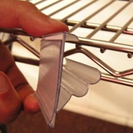 Clip-on Label Holders for Chrome Wire Shelving