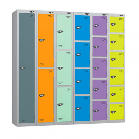 Coloured Door Steel Lockers with Cam/Key Lock 300mm Depth